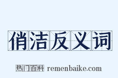 俏洁反义词是什么意思的图片